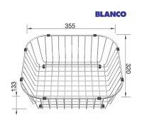 MEDIDAS CESTA ESCURRIDOR PARA VAJILLA INOX BLANCO